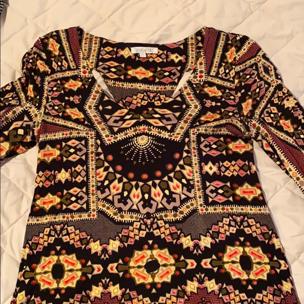 boho printed junior dress